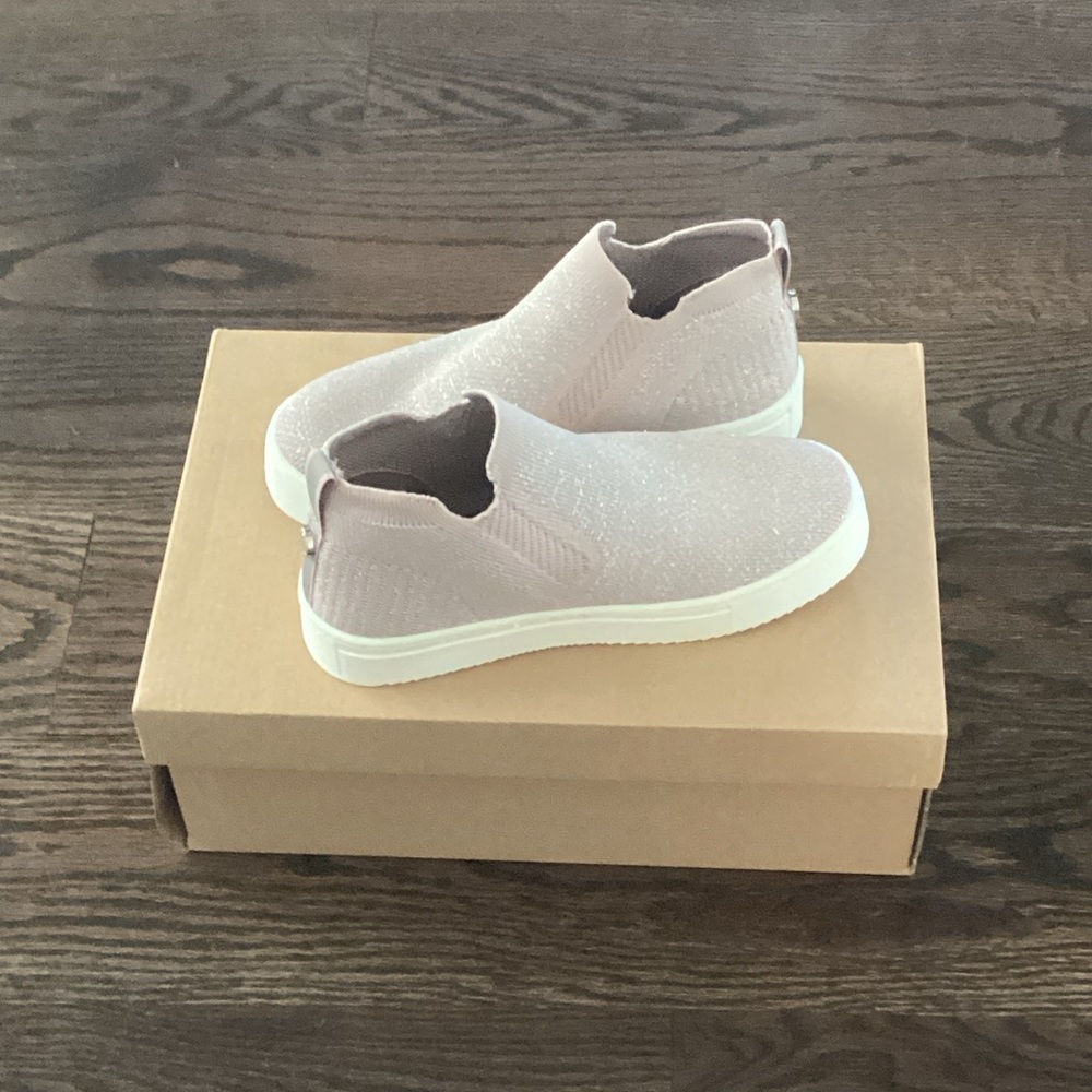 Kids Glitter Slip-On Shoes - Pink